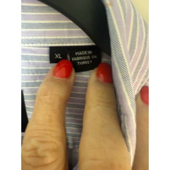 Hugo Boss dress shirt size XL Blue Pinstriped - Picture 5 of 8